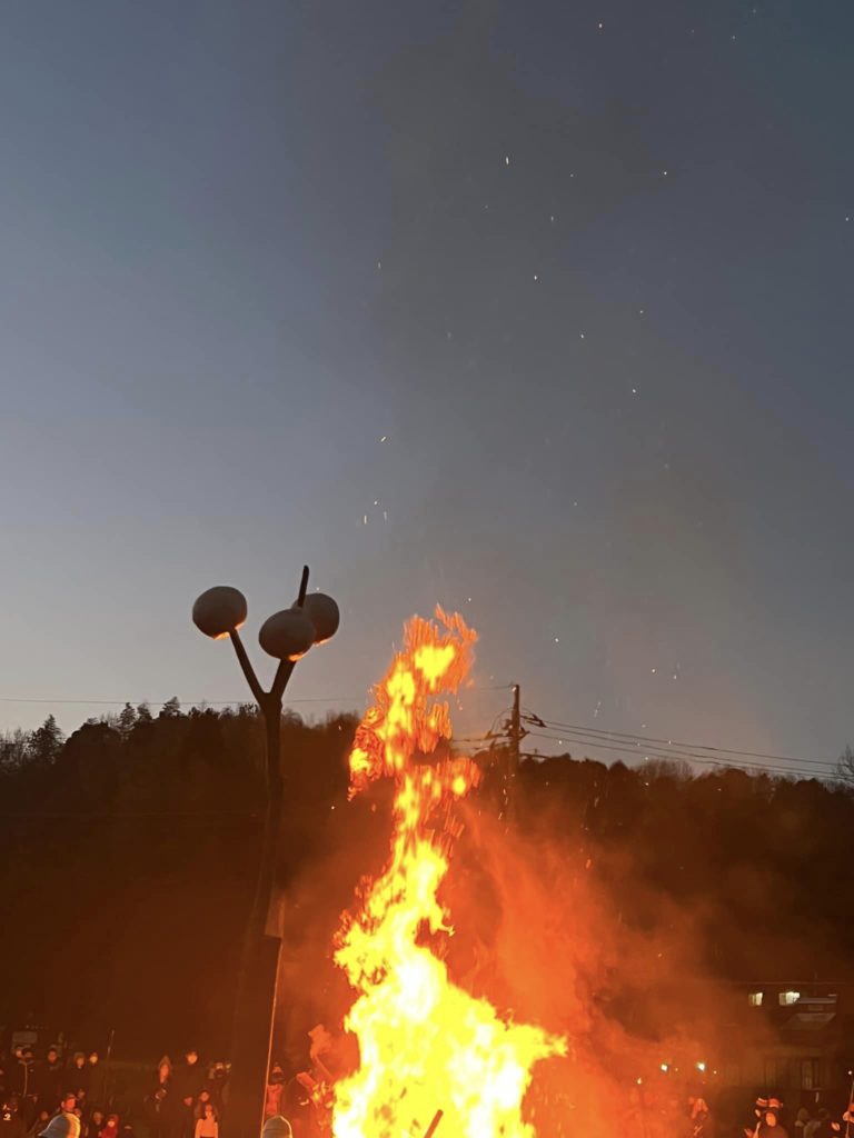 黒川地区のどんど焼き