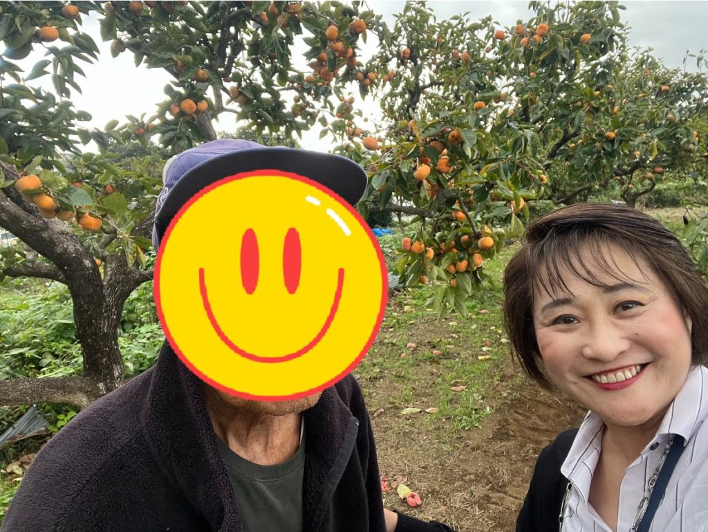 野菜や柿をたくさん分けていただきました